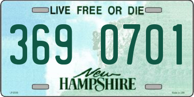 NH license plate 3690701