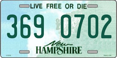 NH license plate 3690702
