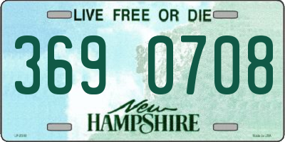NH license plate 3690708