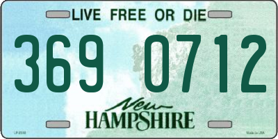 NH license plate 3690712
