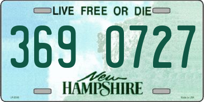 NH license plate 3690727