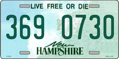 NH license plate 3690730