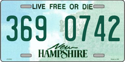 NH license plate 3690742