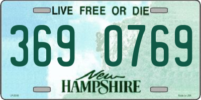 NH license plate 3690769