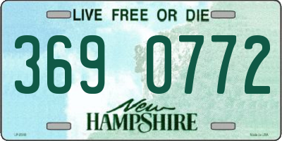 NH license plate 3690772