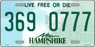 NH license plate 3690777