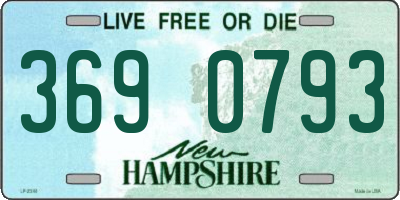 NH license plate 3690793