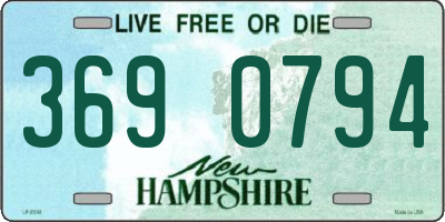 NH license plate 3690794