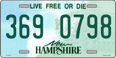 NH license plate 3690798