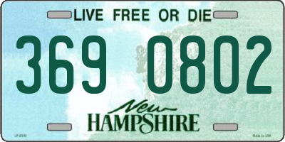 NH license plate 3690802