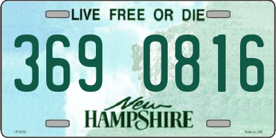 NH license plate 3690816