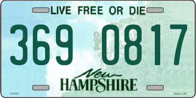 NH license plate 3690817