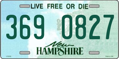 NH license plate 3690827