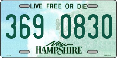 NH license plate 3690830