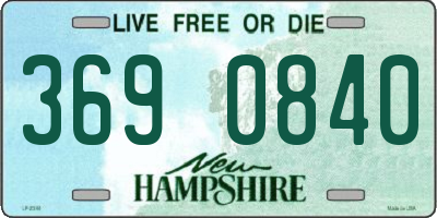 NH license plate 3690840