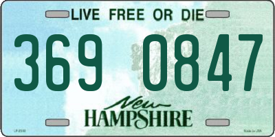NH license plate 3690847