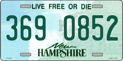 NH license plate 3690852