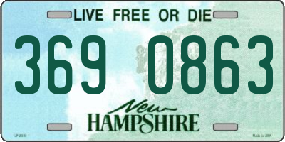NH license plate 3690863