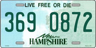NH license plate 3690872