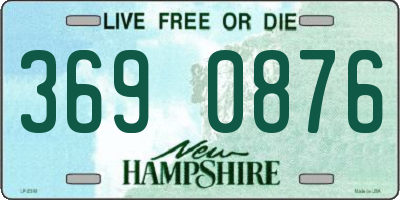 NH license plate 3690876