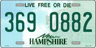 NH license plate 3690882