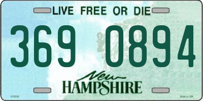 NH license plate 3690894