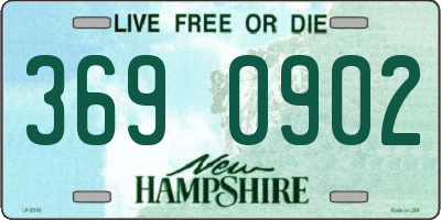 NH license plate 3690902