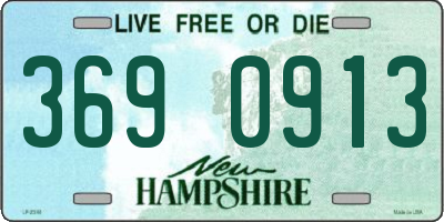 NH license plate 3690913