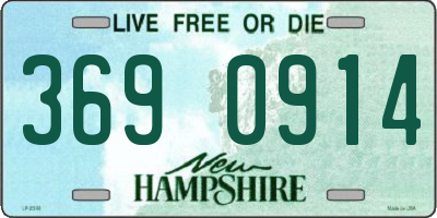 NH license plate 3690914