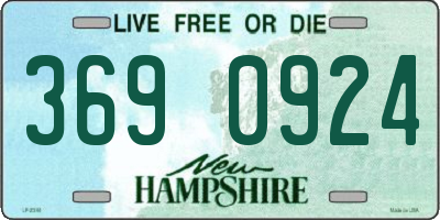 NH license plate 3690924