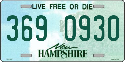 NH license plate 3690930