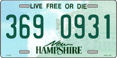 NH license plate 3690931