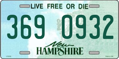 NH license plate 3690932