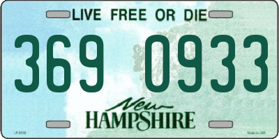 NH license plate 3690933
