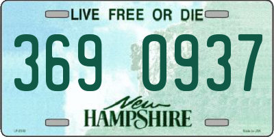 NH license plate 3690937