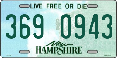 NH license plate 3690943