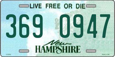 NH license plate 3690947