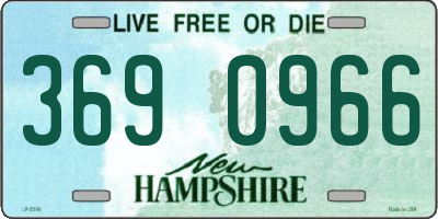 NH license plate 3690966
