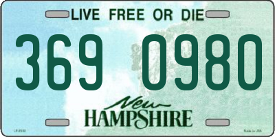 NH license plate 3690980