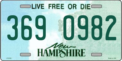 NH license plate 3690982