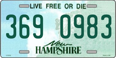 NH license plate 3690983