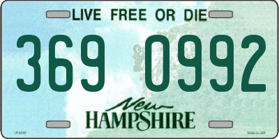 NH license plate 3690992