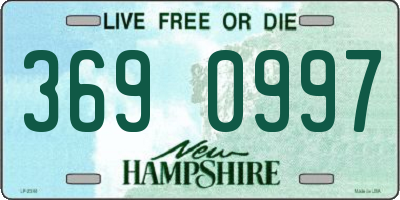 NH license plate 3690997