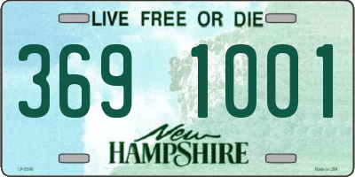 NH license plate 3691001