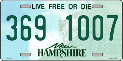 NH license plate 3691007