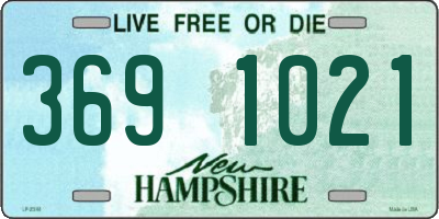 NH license plate 3691021