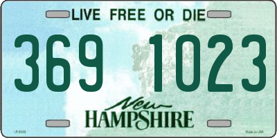 NH license plate 3691023