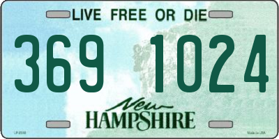 NH license plate 3691024