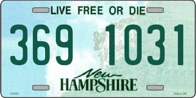 NH license plate 3691031