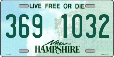 NH license plate 3691032